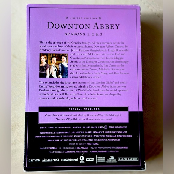 NEW UK Limited Edition Downton Abbey 3 Seasons + BONUS 1-hour Castle Documentary - Picture 3 of 16
